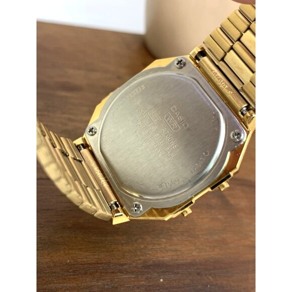 Casio Men's Watch A700WMG Retro Quartz Digital Gold Stainless Steel 33mm 3472 - Picture 7 of 15